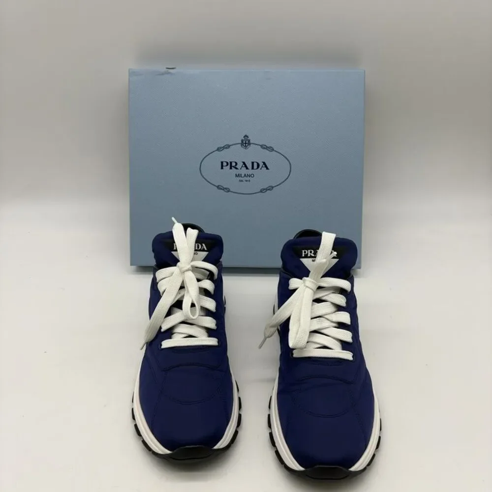Prada Nylon PRAX Sneakers Blue White